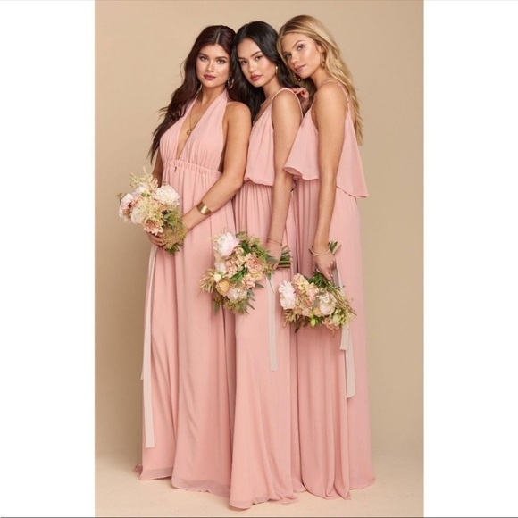 NWT Show Me Your MuMu Kendall Maxi Dress, Frosty Pink Crisp size L - Picture 4 of 13